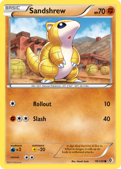 Sandshrew z edície Boundaries Crossed, karta č.78