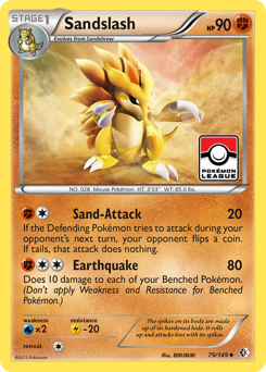 Sandslash z edície Boundaries Crossed, karta č.79