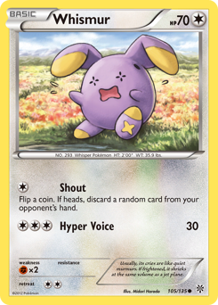 Whismur z edície Plasma Storm, karta č.105