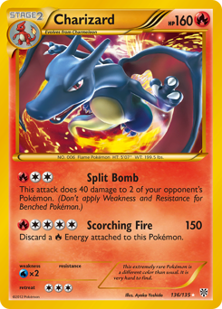 Charizard z edície Plasma Storm, karta č.136