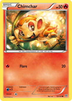 Chimchar z edície Plasma Storm, karta č.15