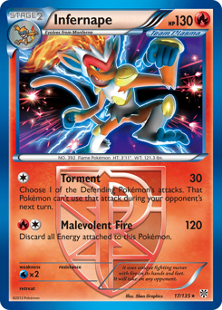 Infernape z edície Plasma Storm, karta č.17