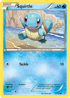 Squirtle z edície Plasma Storm, karta č.24