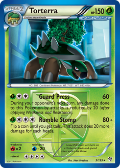 Torterra z edície Plasma Storm, karta č.3