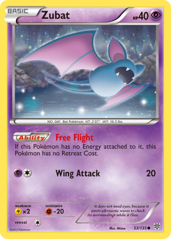 Zubat z edície Plasma Storm, karta č.53