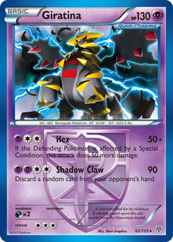 Giratina z edície Plasma Storm, karta č.62