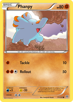 Phanpy z edície Plasma Storm, karta č.71