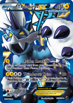 Thundurus-EX z edície Plasma Freeze, karta č.110
