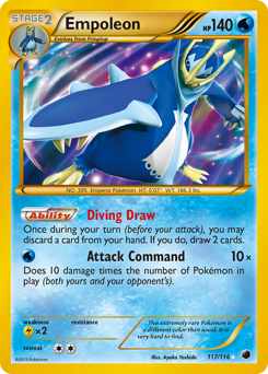 Empoleon z edície Plasma Freeze, karta č.117
