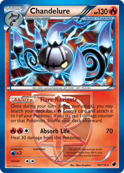 Chandelure z edície Plasma Freeze, karta č.16