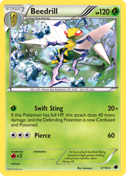 Beedrill z edície Plasma Freeze, karta č.3