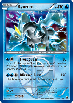 Kyurem z edície Plasma Freeze, karta č.31