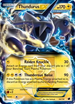 Thundurus-EX z edície Plasma Freeze, karta č.38