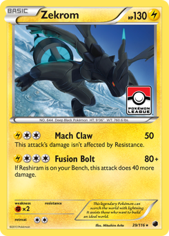 Zekrom z edície Plasma Freeze, karta č.39