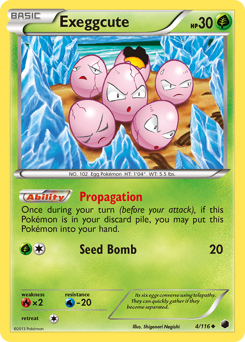 Exeggcute z edície Plasma Freeze, karta č.4