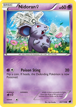 Nidoran ♀ z edície Plasma Freeze, karta č.40