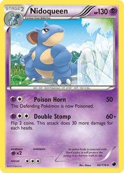 Nidoqueen z edície Plasma Freeze, karta č.42