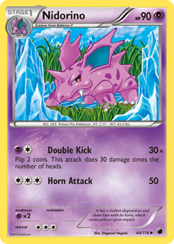 Nidorino z edície Plasma Freeze, karta č.44