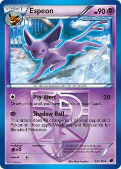 Espeon z edície Plasma Freeze, karta č.48