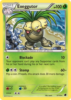 Exeggutor z edície Plasma Freeze, karta č.5