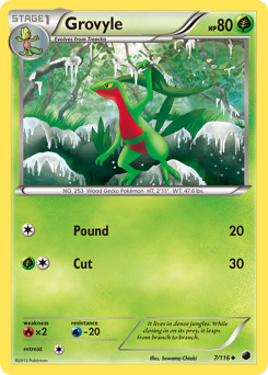 Grovyle z edície Plasma Freeze, karta č.7