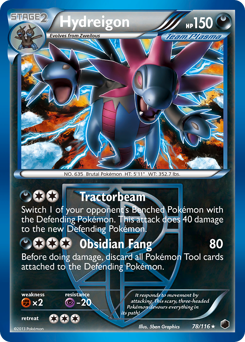 Hydreigon z edície Plasma Freeze, karta č.78