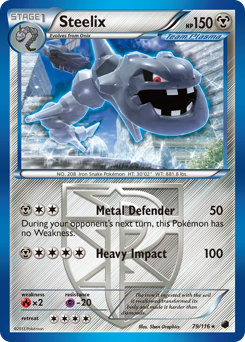Steelix z edície Plasma Freeze, karta č.79