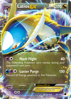 Latios-EX z edície Plasma Freeze, karta č.86
