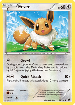 Eevee z edície Plasma Freeze, karta č.89