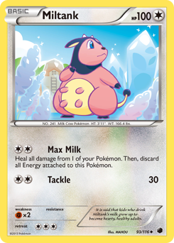 Miltank z edície Plasma Freeze, karta č.93