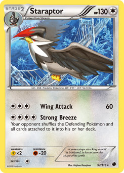 Staraptor z edície Plasma Freeze, karta č.97