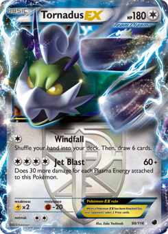 Tornadus-EX z edície Plasma Freeze, karta č.98