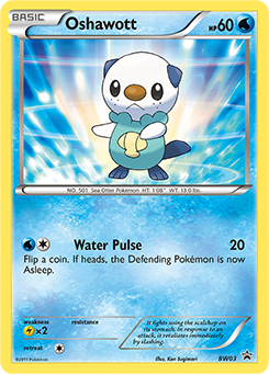 Oshawott z edície BW Black Star Promos, karta č.BW03
