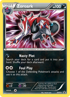 Zoroark z edície BW Black Star Promos, karta č.BW09