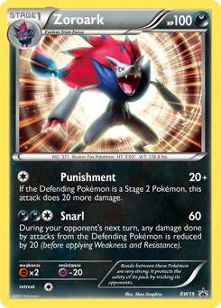 Zoroark z edície BW Black Star Promos, karta č.BW19