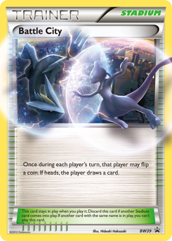 Battle City z edície BW Black Star Promos, karta č.BW39