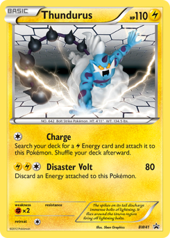 Thundurus z edície BW Black Star Promos, karta č.BW41