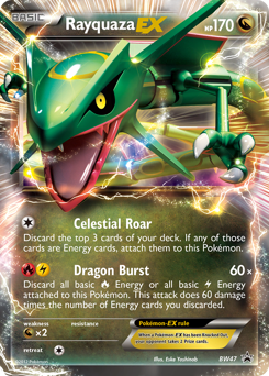 Rayquaza-EX z edície BW Black Star Promos, karta č.BW47