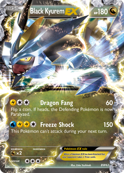 Black Kyurem-EX z edície BW Black Star Promos, karta č.BW62