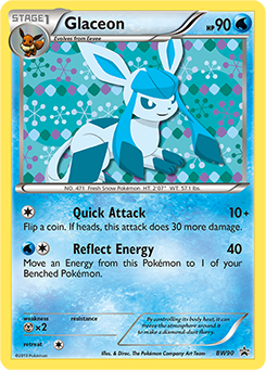 Glaceon z edície BW Black Star Promos, karta č.BW90