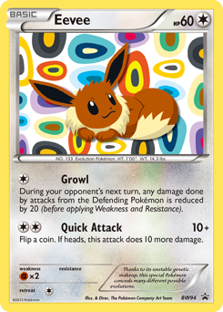 Eevee z edície BW Black Star Promos, karta č.BW94