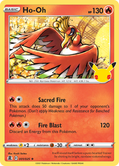 Ho-Oh z edície Celebrations, karta č.1