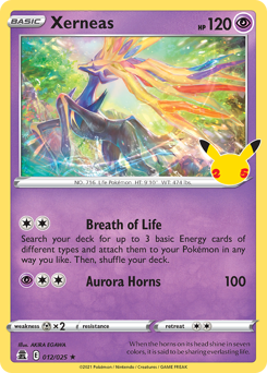 Xerneas z edície Celebrations, karta č.12