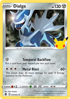 Dialga z edície Celebrations, karta č.20