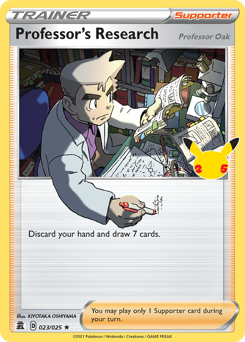 Professor's Research (Professor Oak) z edície Celebrations, karta č.23