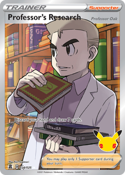 Professor's Research (Professor Oak) z edície Celebrations, karta č.24
