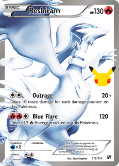 Reshiram z edície Celebrations: Classic Collection, karta č.113