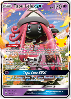 Tapu Lele-GX z edície Celebrations: Classic Collection, karta č.60