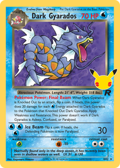 Dark Gyarados z edície Celebrations: Classic Collection, karta č.8