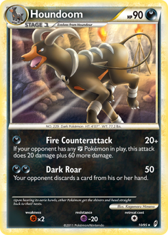 Houndoom z edície Call of Legends, karta č.10